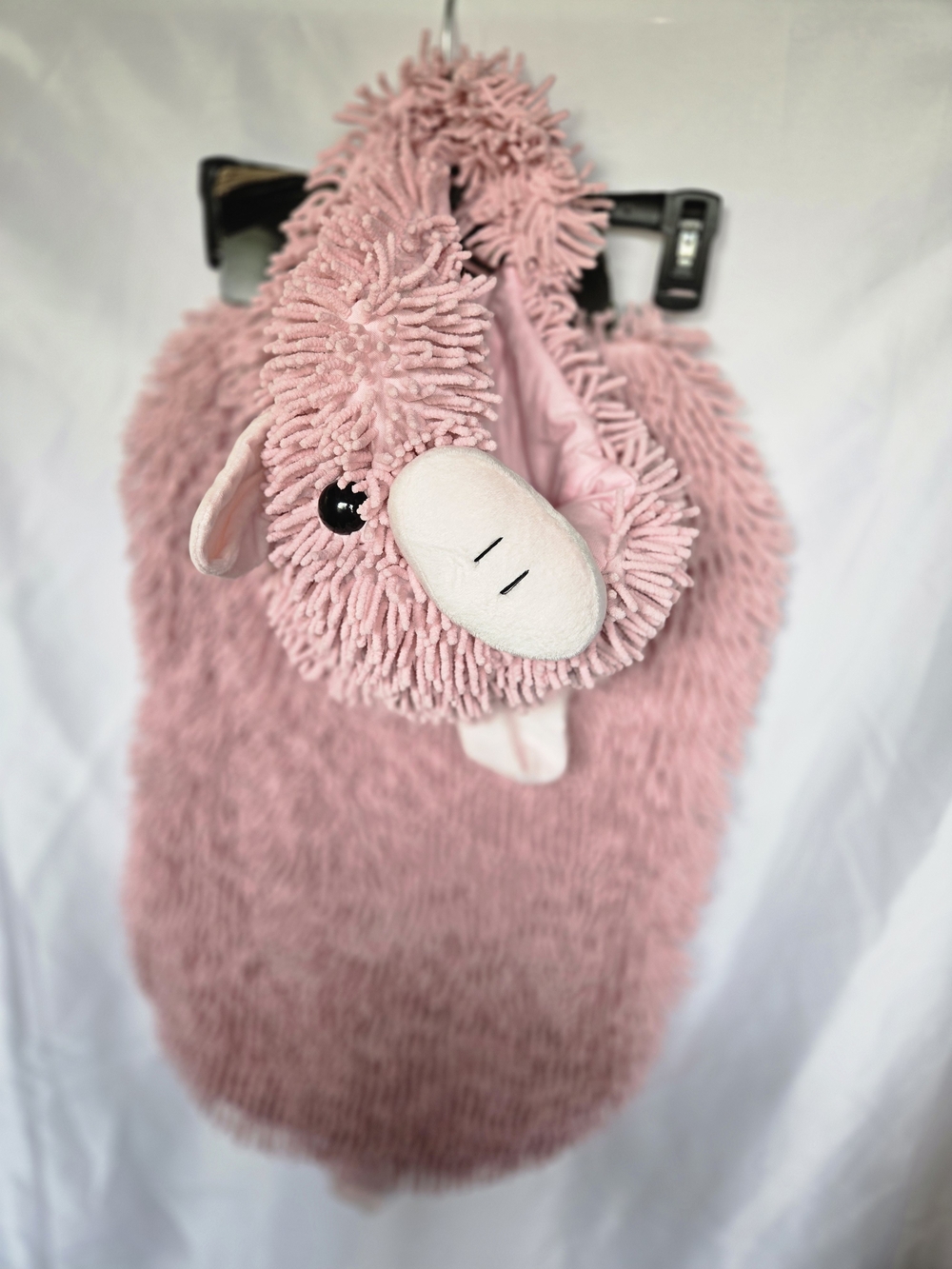 Spooky Night Pink & White Piggy Costume Hoodie w/ Ears & Snout, XXXL